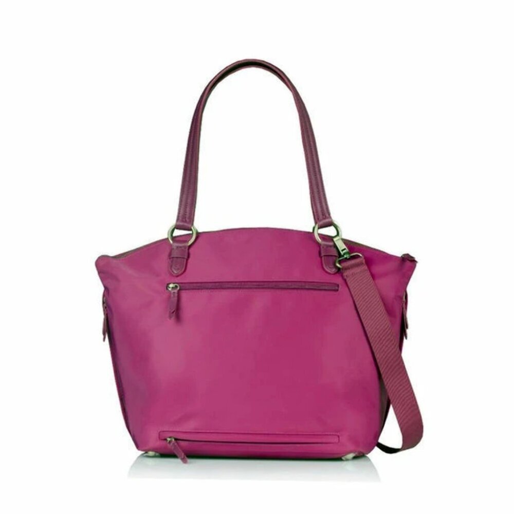 TWELVELittle Diaper Baby Bag Large Nylon Tote Pink Allure Dome Crossbody Zip - Picture 3 of 7